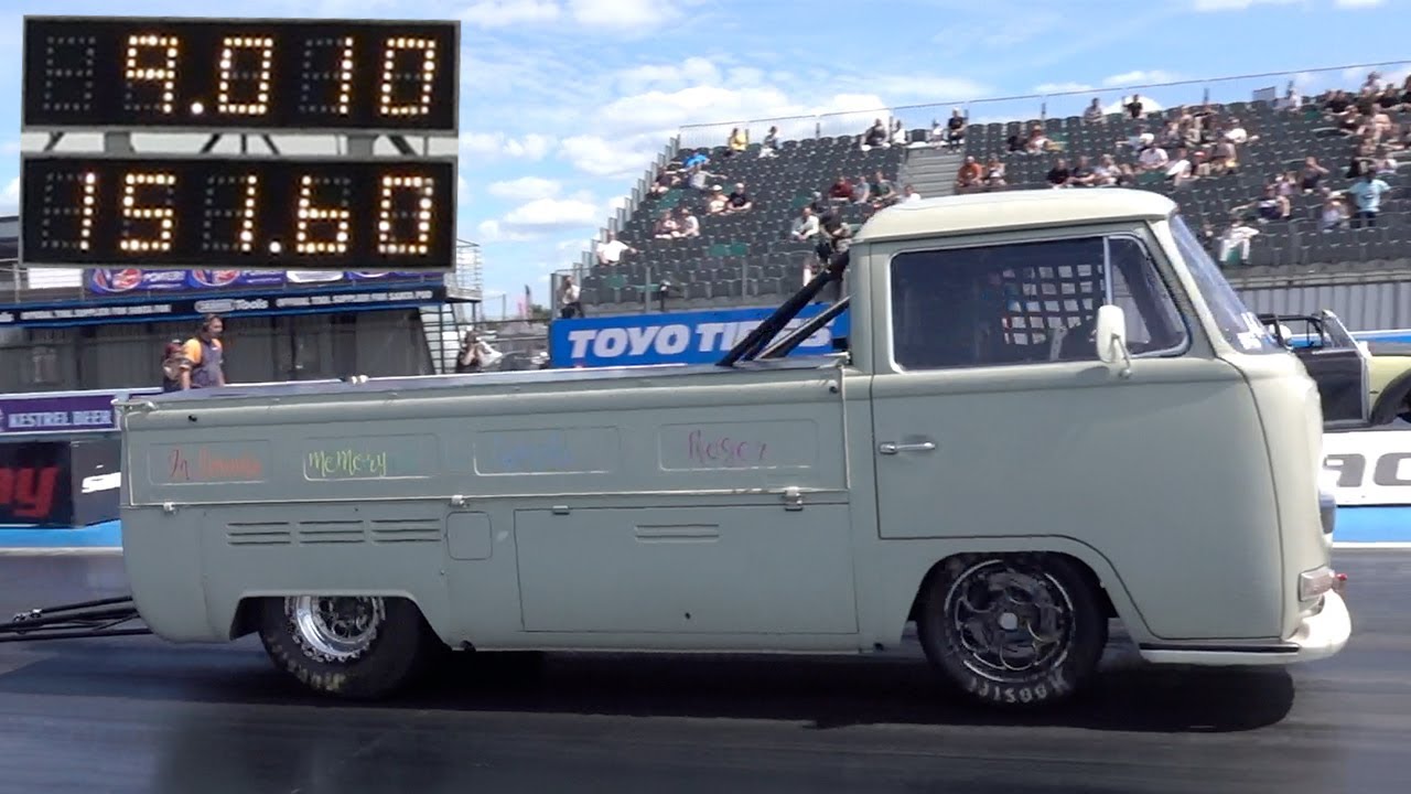 WORLDS QUICKEST AIRCOOLED VW SINGLE CAB - 9.01 @ 151mph - YouTube