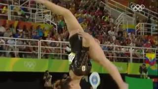 OLYMPIC When you do a flip, defy gravity and your head floats  Erika Fasana Rio 2016