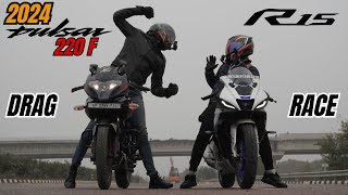 2024 Pulsar 220F vs Yamaha R15m Drag Race