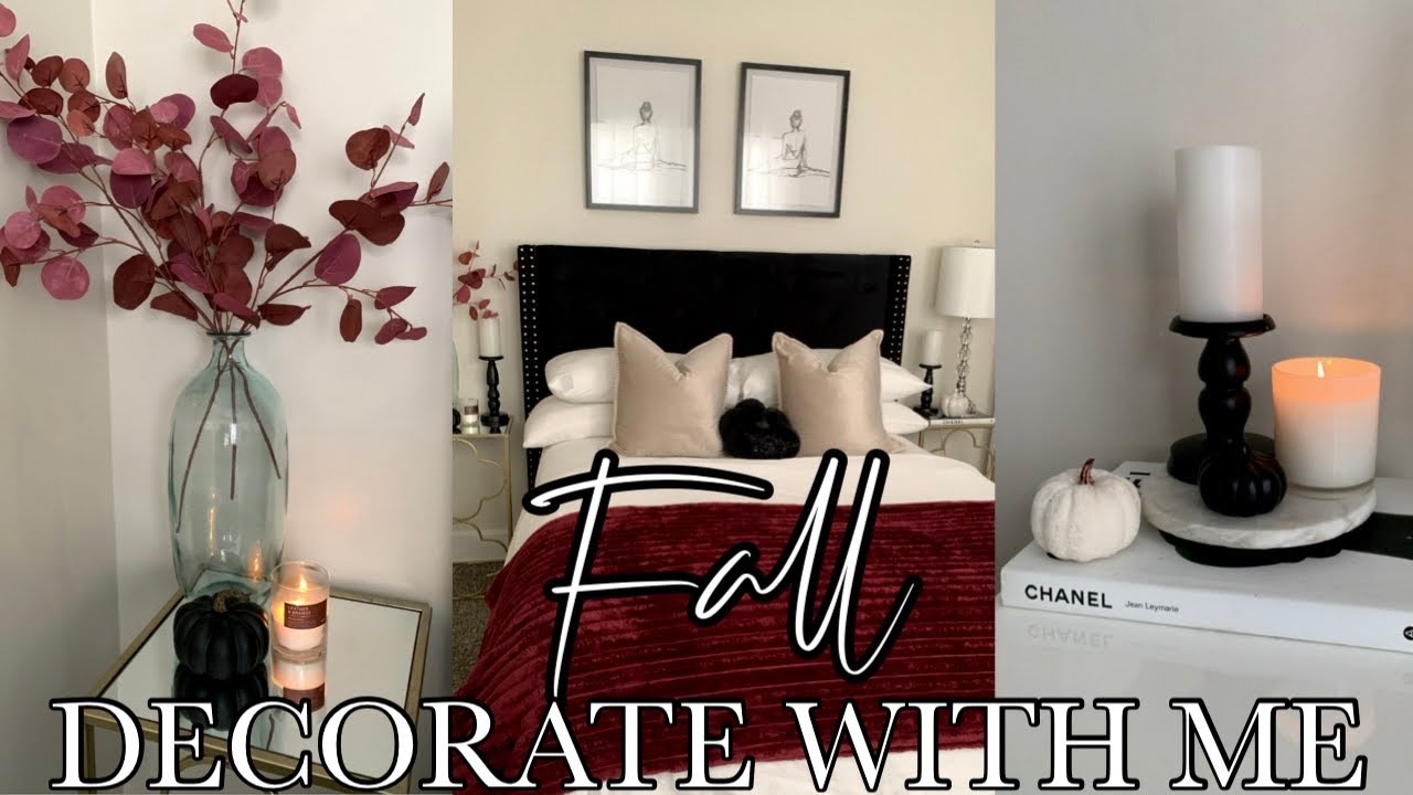 FALL DECORATE WITH ME, FALL GLAM BEDROOM MAKEOVER