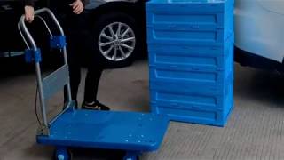 Uni-Silent Handbrake Platform Folding Hand Truck