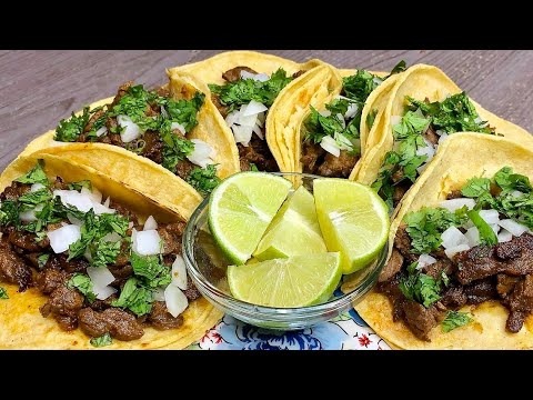 STEAK TACOS | Carne Asada Recipe | How To Make Mexican Street Tacos