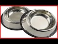 Mlife Stainless Steel Dog Bowl with Rubber Base for SmallMediumLarge Dogs