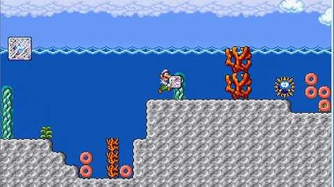 Super Mario Bros X Level Splash Sea