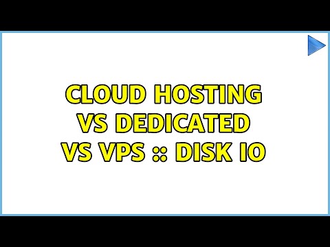 Cloud hosting vs Dedicated vs VPS :: disk IO (3 Solutions!!)