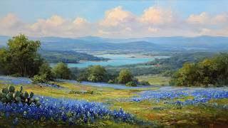 sunny blues 💙🌿☀️ soft piano & oil paintings for deep focus & reading screenshot 5