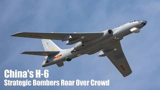 RARE Formation Flyby: PLA’s H-6 Strategic Bombers Roar Over Crowd
