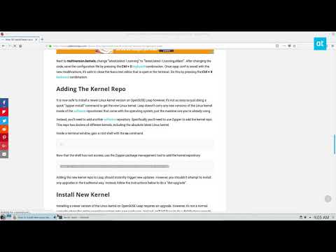 How To Install New Linux Kernel Versions On OpenSUSE Leap