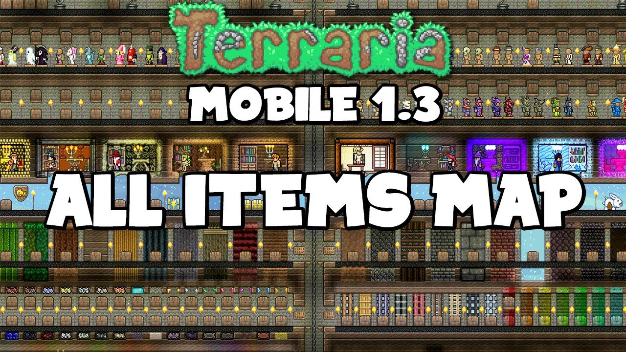 terraria 1.3 all items map download