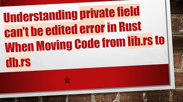 Understanding private field can