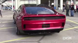 The electric Dodge Charger moving at Dodge Speed Week, Las Vegas