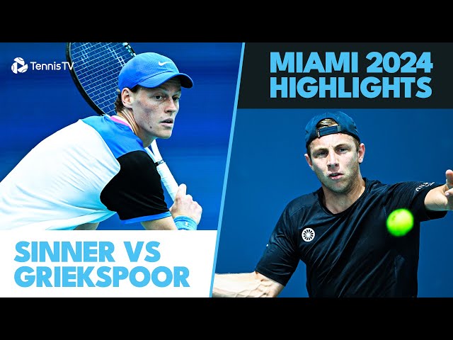 Jannik Sinner vs Tallon Griekspoor Highlights | Miami 2024 class=
