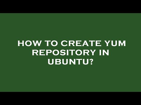 How to create yum repository in ubuntu?