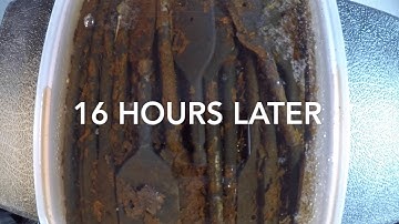 Time Lapse - Watching rust fall off using vinegar