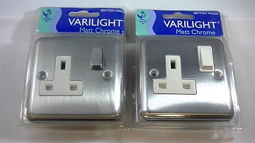 Varilight XS4W, XS4DW 1 Gang 13 Amp Single Plug Socket, white rocker & decorative rocker difference