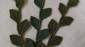 Micro Macrame Vine Leaf Pattern Tutorial Gradually Growing Leaves Design by ZaneyMay USA