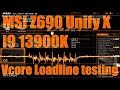 MSI Z690 Unify X voltage regulation testing with i9 13900K