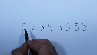 طريقة رسم قطار للاطفال باستخدام الرقم ٥٥٥٥٥٥٥٥ / How to draw a train using the number 55555555