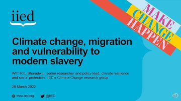 Climate change, migration and vulnerability to modern slavery