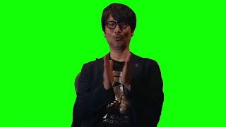 Hideo Kojima clapping green screen