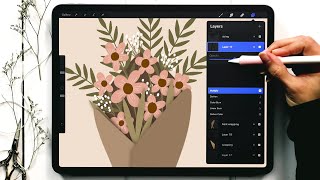 Draw a Wrapped Flower Bouquet in Procreate [Valentine's Series!]