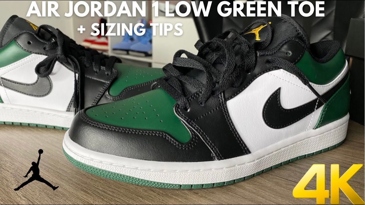 Air Jordan 1 Low Green Toe On Feet Review