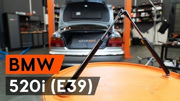 How to change gas struts / tailgate struts on BMW 520i (E39) [TUTORIAL AUTODOC]