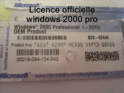 how to re-register windows 2000 professional product key