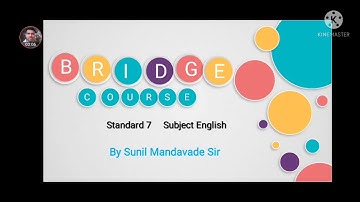 Bridge Course Activity 27 Std.7 Sub.English