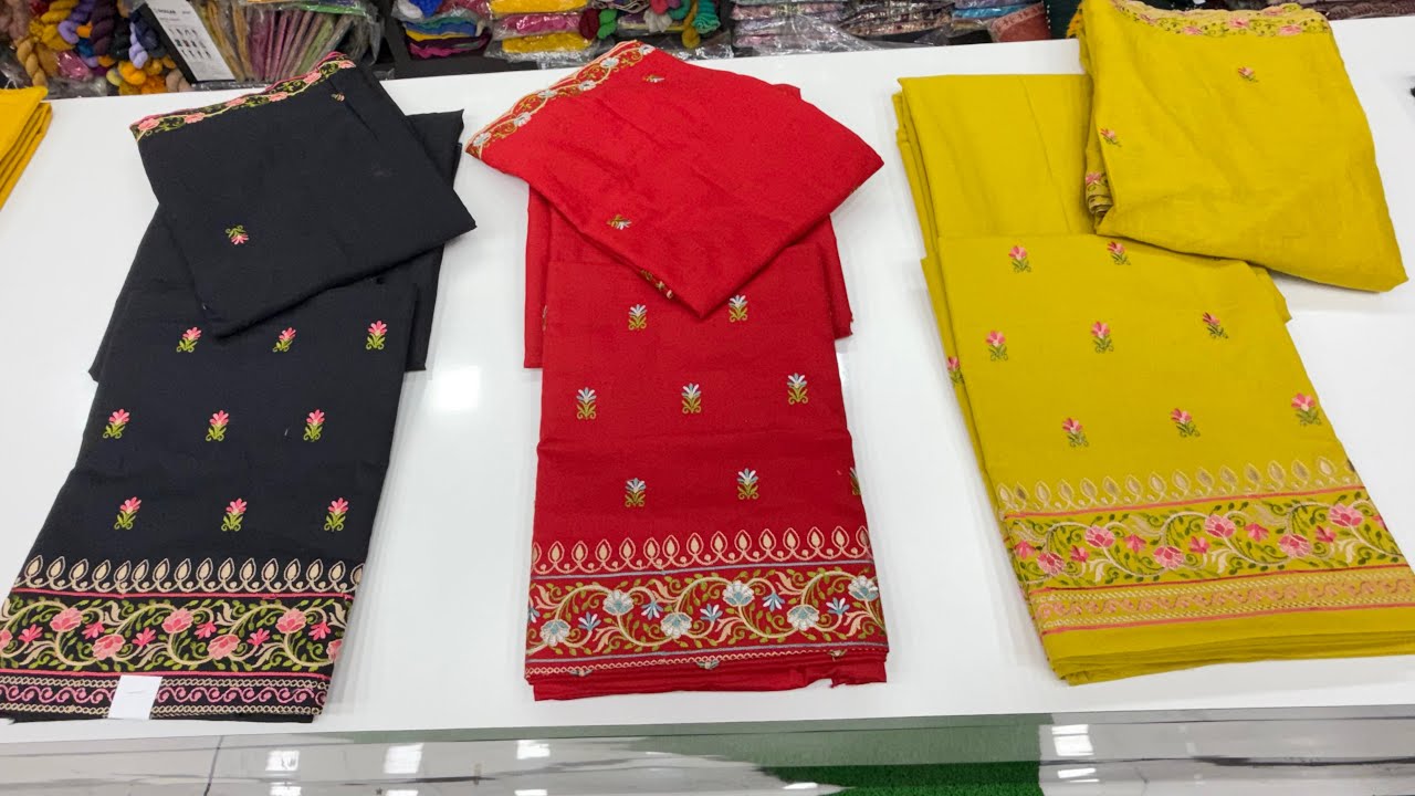 1100 के 2 suit 🤔 वो भी जमा डिज़ाइनर और pure सूती 👌🥺 कश्मीरी कढ़ाई वो भी कॉटन में पहली बार 🌸🔥💕🥀 