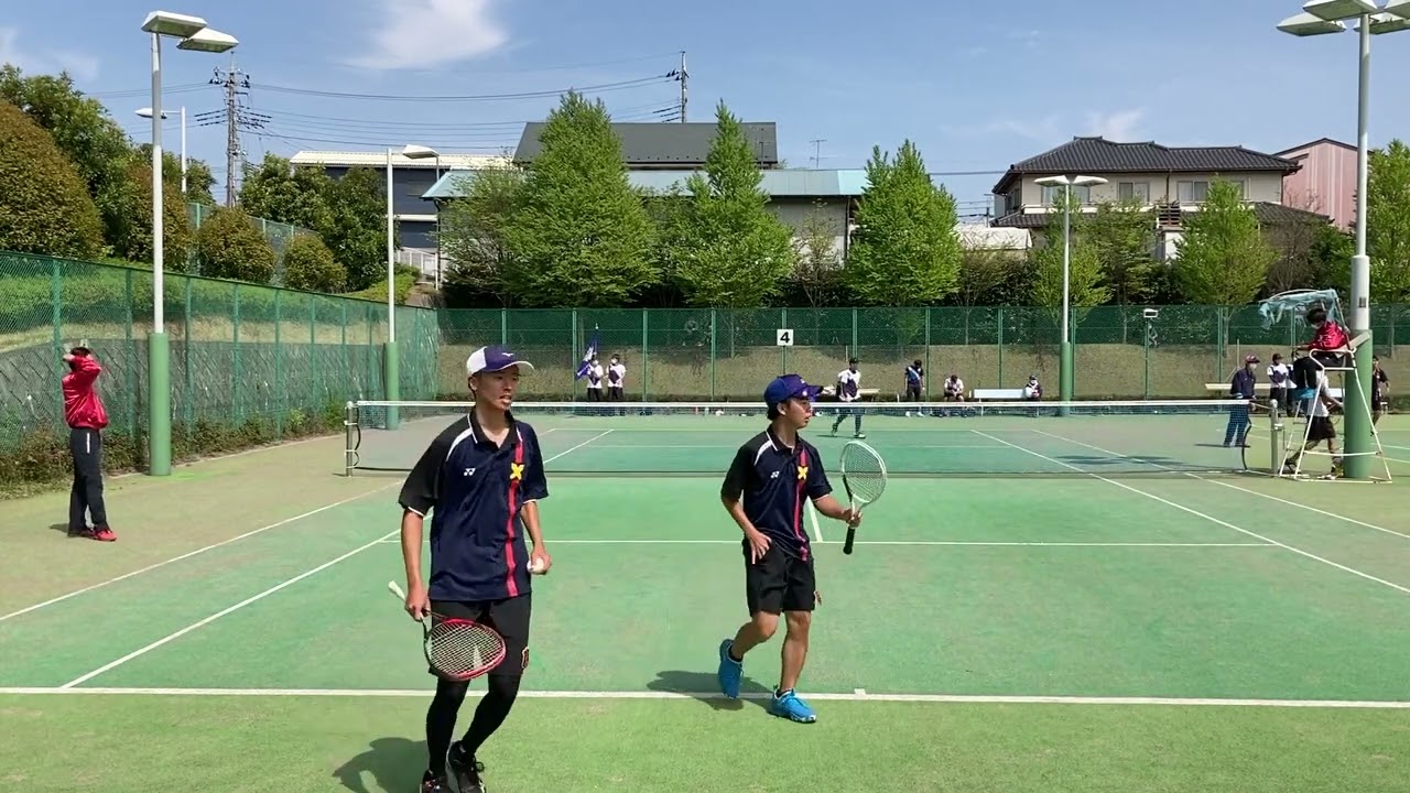 米川・池口（明治）　山根・住吉（慶應）2022年春東京六大学ソフトテニスリーグ