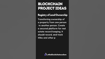 Registry of Land Ownership | Blockchain Project Ideas