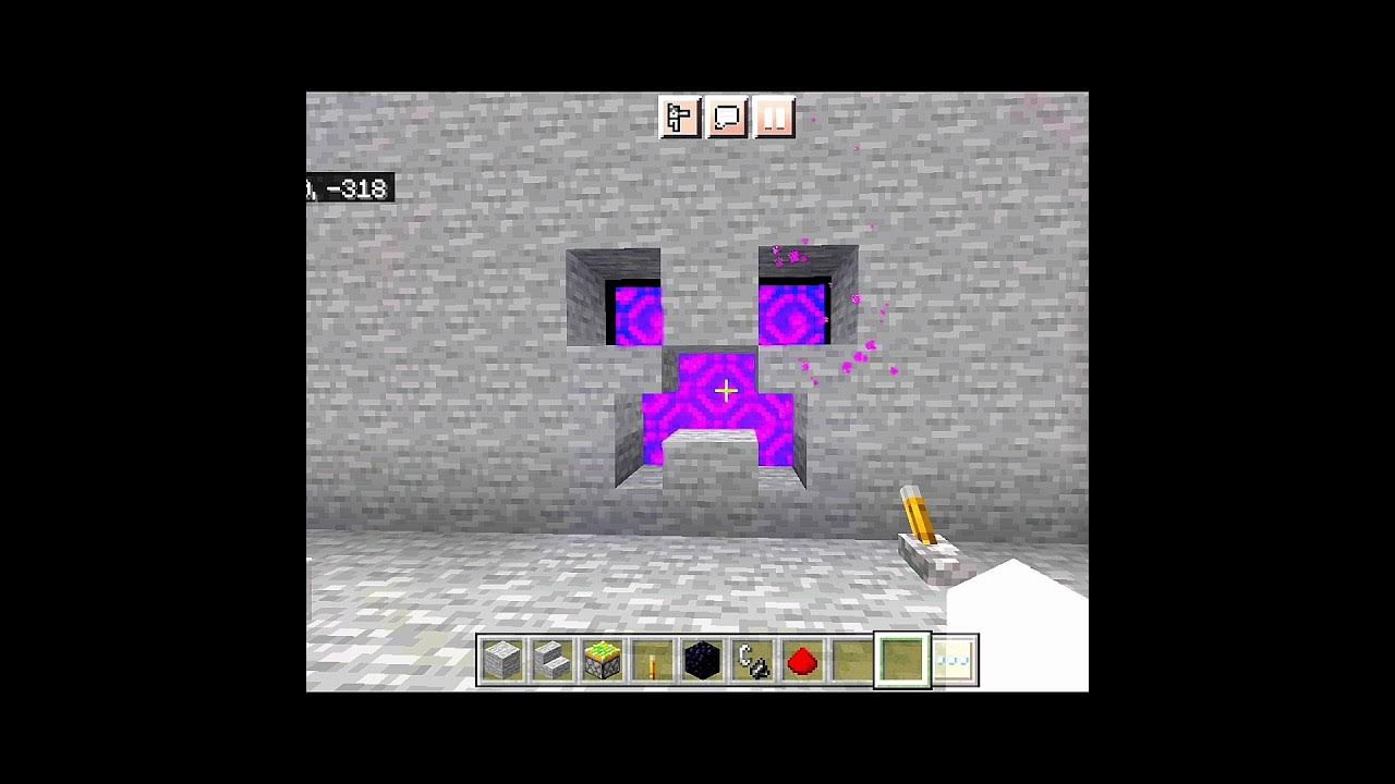 Minecraft creeper face nether portal minecraft viral creeper 