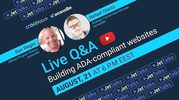 Live Q&A | Building ADA-compliant websites | JetTalks