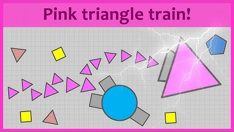 Diep.io - Pink triangle train trolling | Guardian mini boss!