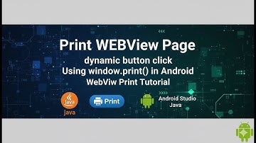Print WebView Page dynamic button click Using window.print() in Android | WebView Print Tutorial