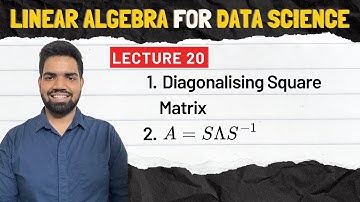 20. Diagonalising Square Matrix, A = S/\S^(-1) | #fodo #ai #fodoai #datascience #hindi