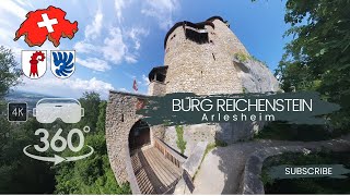 🇨🇭🏰 Burg Reichenstein Arlesheim, Ermitage Baselland, Switzerland【4K VR 360°】view- with Insta360 X3