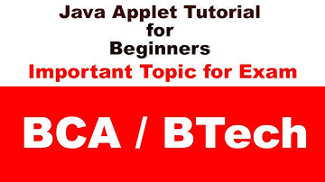[Java Applet Tutorial for Beginners] [Java Applet Life Cycle Program] How to Java Applet Program Run