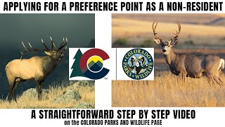 How to Actually Purchase a Preference Point for Colorado Elk/Deer! Step by Step on Colorado Website screenshot 1