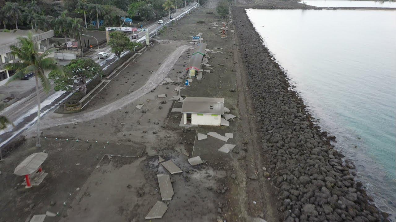 Tsunami Volcano Aftermath Nuku'alofa Waterfront January 16, 2022