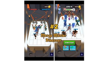 Merge Master Dinasour Fight || Level 52 - 58 || Monkey Beast Gaming