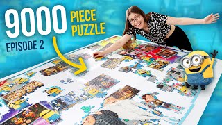 Halfway through the 9000 Piece Minions Puzzle (My biggest puzzle yet!)