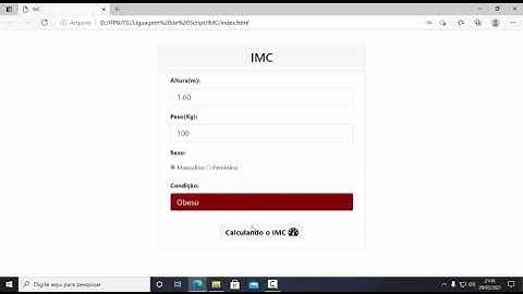 Calculadora de IMC com Javascript