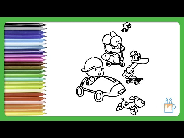 Vamos desenhar e colorir os Jogos Olímpicos do Pocoyo 