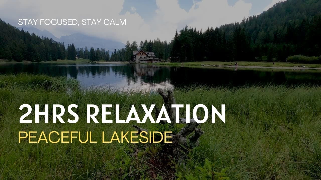 Lakeside Peaceful Water Sounds 2hrs Relaxing Nature Sounds for Study or ...