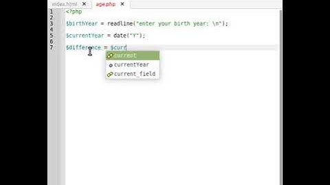 Age calculator using PHP