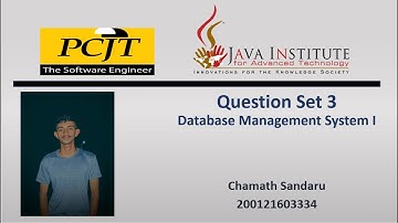 Question set 03 | Database Management System I | Java Institute