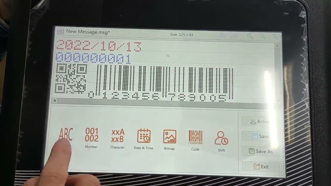 Leadjet V8000 CIJ Inkjet Printer- How to create a Message and print