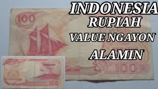 100: SERATUS RUPIAH 1992 INDONESIAN BANKNOTES VALUE / MV coin,s TV